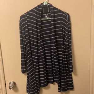 New York and Company XL Striped Cardigan